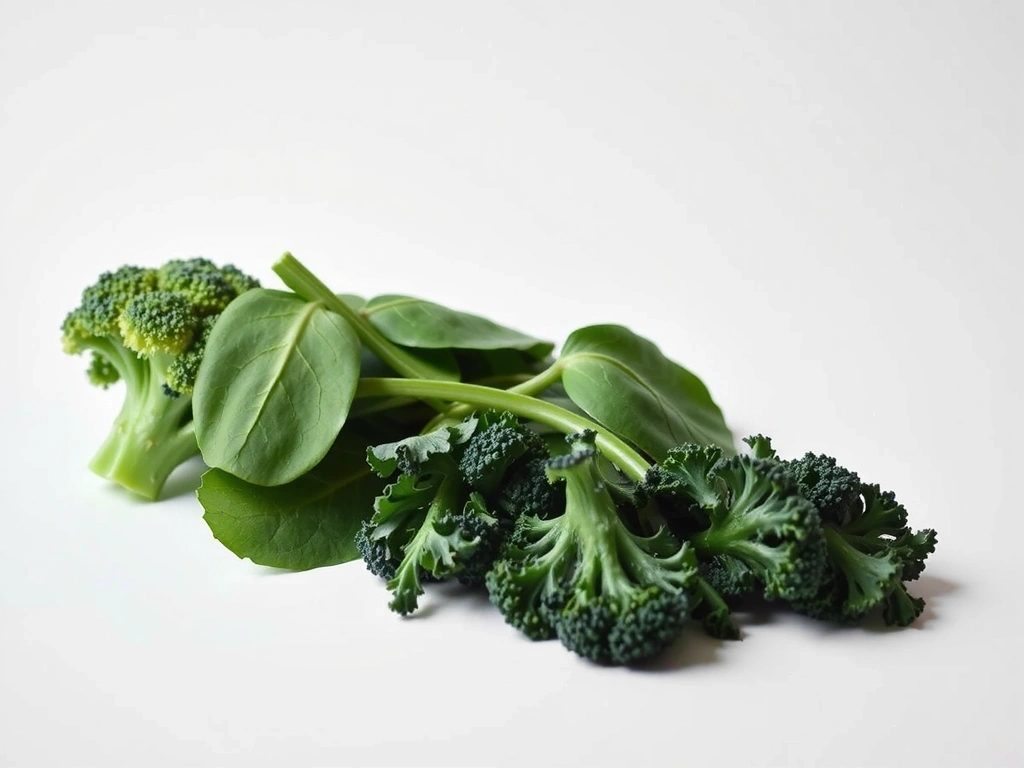 Broccoli, spanac, varză kale, minimalist, fără text